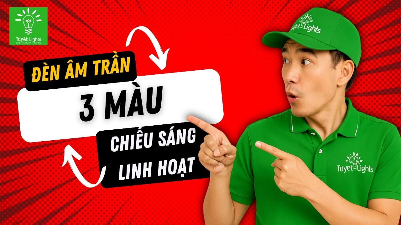 ĐÈN LED ÂM TRẦN 3 MÀU LÀ GÌ? ĐƯỢC DÙNG TRONG KHÔNG GIAN NÀO?